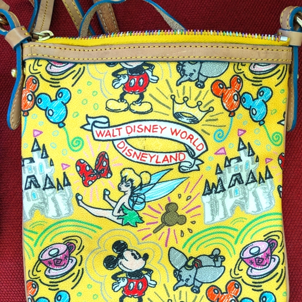Dooney & Bourke Disney Crossbody Bag. Mickey, Dumbo, Tinkerbell.